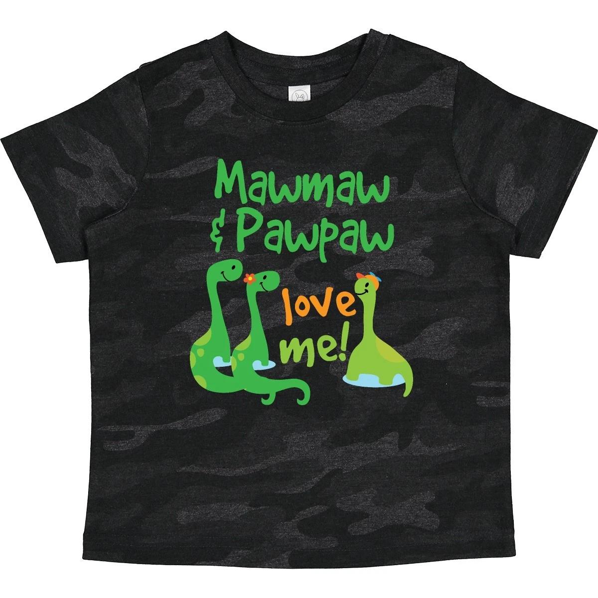 

Inktastic Mawmaw And Pawpaw Love Me Toddler kids boys T-Shirt From Shower Clothes Clothing 140