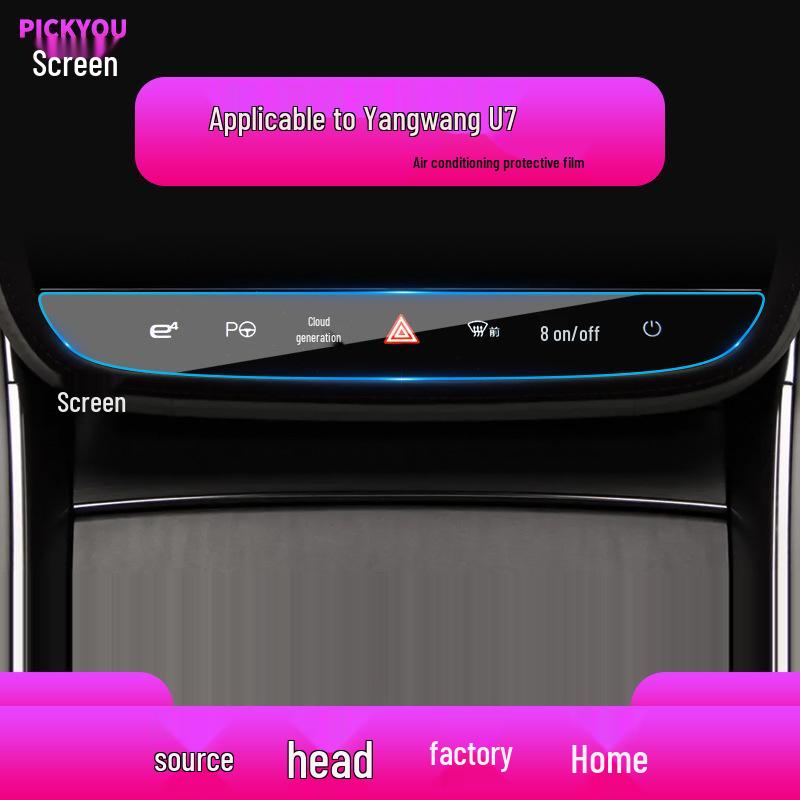 BYD Yangwang U8 Navigation & U7 Control Screen Protector for 25 Models - Tempered Film for Car Modification