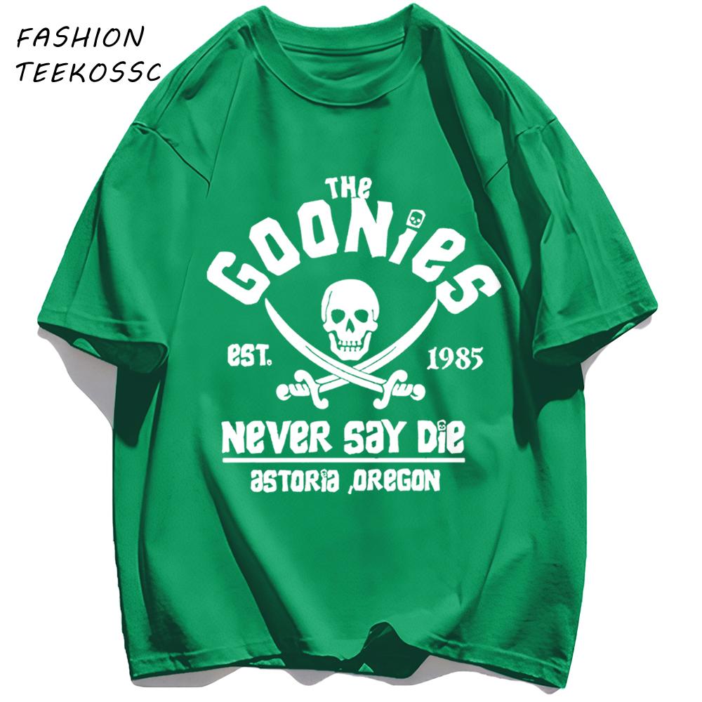 The Goonies Skeleton Printing Mens Basics T Shirts AllMatch Cotton TShirt Colour Summer Clothing Oversize Crewneck Sportswear