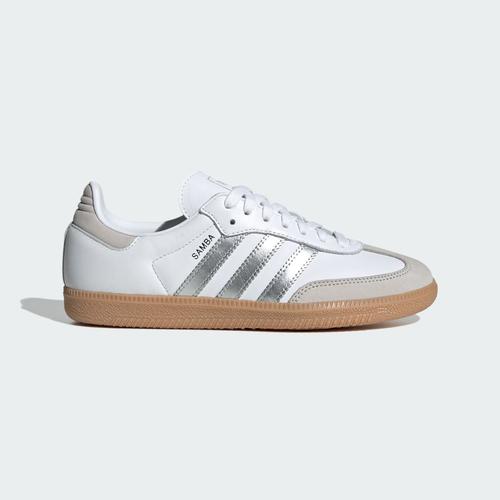 adidas Originals SAMBA OG "White Silver Metallic" JI2725 Women's Size