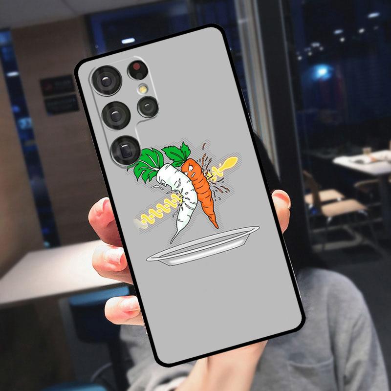 Carrot Vegetable Food Cover For Samsung Galaxy S24 Ultra S25 S22 S23 Plus S20 S21 FE S9 S10 S23 FE Phone Case