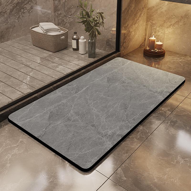 Silt Mold Absorbent Bath Mat, Bathroom Floor Absorbent Foot Mat, Dirt-resistant and Slip-resistant Floor Mat