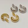 Sensitive Ear Metal Circle Earrings: No-Pierce Retro Ear Cuffs for Women