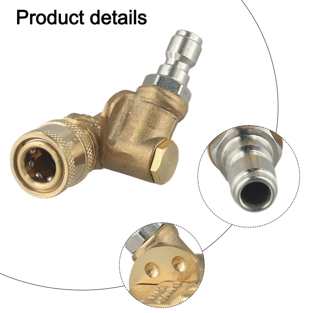 Efficient Cleaning 360 Degree Pivoting Coupler Pivoting Cleaning Nozzle Alloy Material Must-have Cleaning Tool