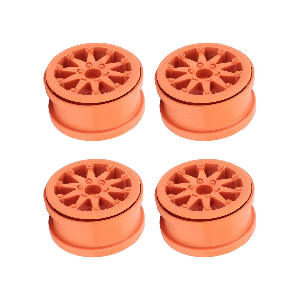 4Set 2.2 Inch Wheel Rim Nylon RC Car Wheel Rim for Axial SCX10 Wraith RR10 110 RC Cars Orange