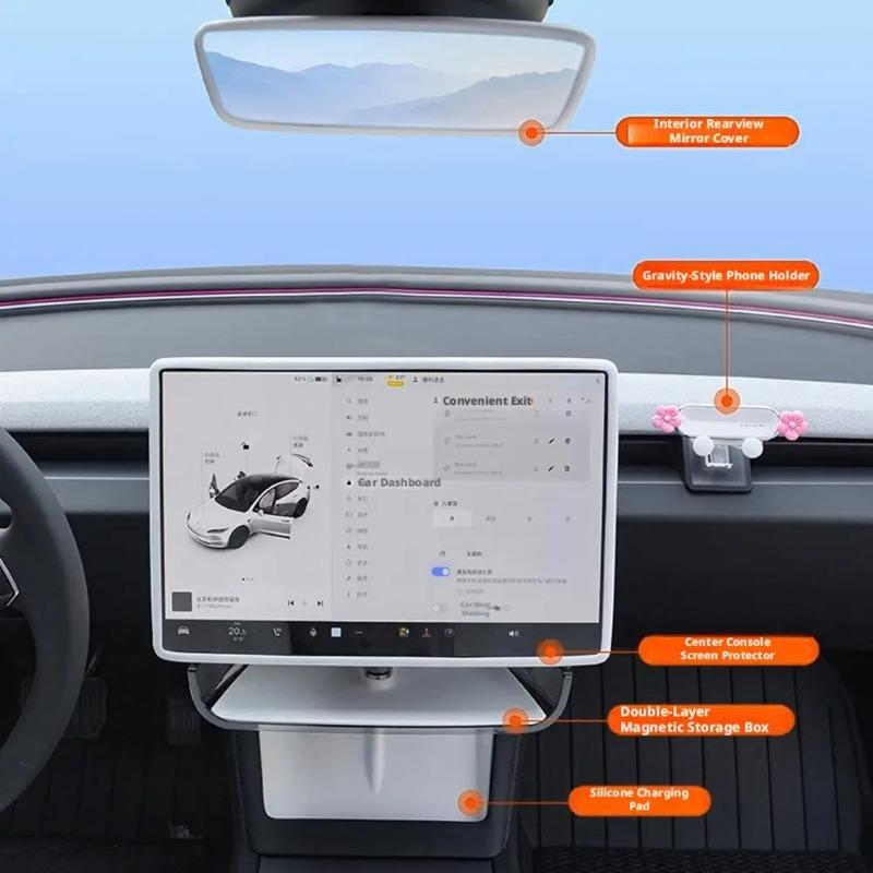 For New Tesla Screen Protector Frame Display Edge Body Cover Central Control Accessories For Tesla Model Y Juniper 2026