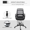 Drafting Chair, Ergonomic Tall Office Chair with Mesh Back, Lumbar Support, Adjustable Height and Foot Ring, Swivel Wheels, for Standing Desk, Black