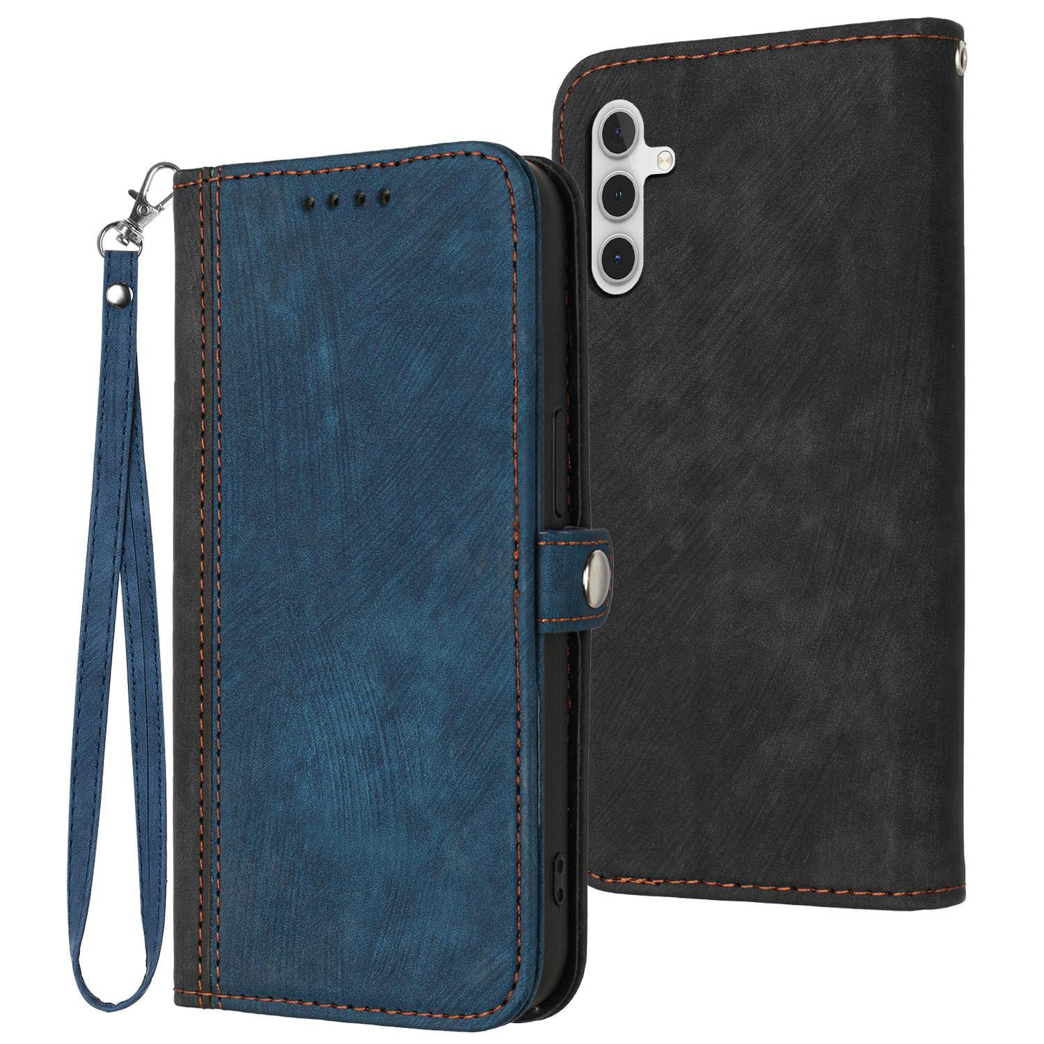 

YX0020 For Samsung Galaxy A05s 4G Leather Case Stand Wallet Phone Cover Sapphire