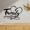Vintage Metal Wall Art Heart Sculpture Family Love Decor Living Room Gift