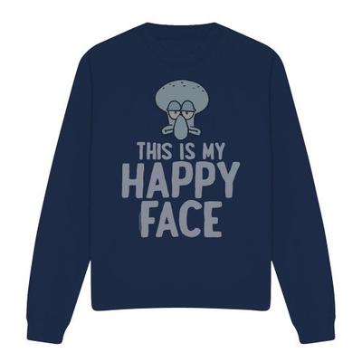 SpongeBob Kanciastoporty Unisex Bluza dla Dorosłych z Wesołą Miną