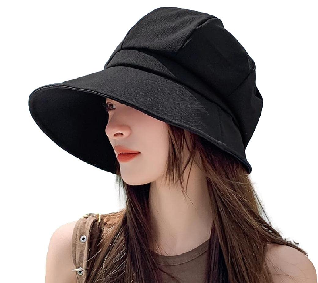 

Маленькая летняя кепка газетчика от солнца, УФ, теплового удара, корейская, свободная, широкая, черная [Kuro & Arder], женская шляпа, лето, повседневная, для лица, однотонная, простая, шляпа, женская, чёрный