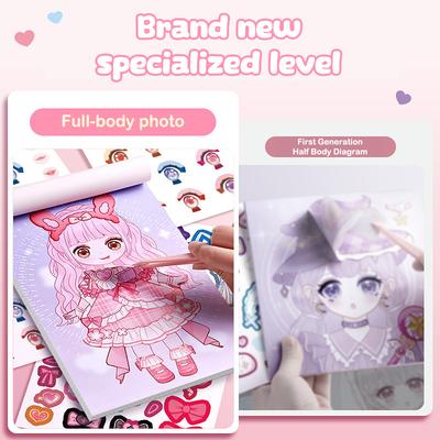 Princess Dress Up Sticker Book Diy Girly Wardrobe Sticker Sheets For Girls Party Favor Gifts Handbooks Waterproof Stickers