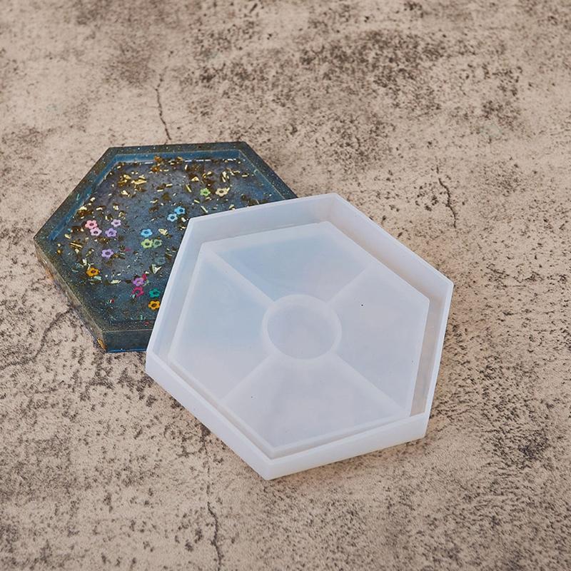 3Shapes Handmade Round Square Coaster Resin Mold Tea Mat Tray Coaster Epoxy Resin Silicone Casting Molds Art Craft Tool