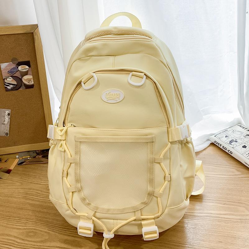 Elementary school children's schoolbag Girls junior high school students splicing cartoon backpack fashion backpack