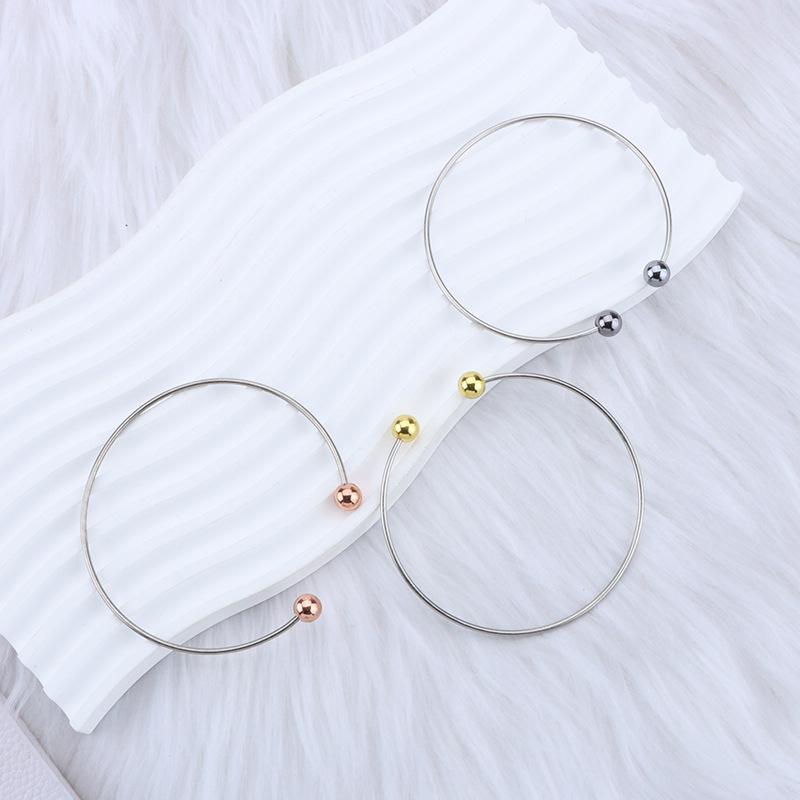 Kreatives Design DIY Abnehmbares Perlenarmband für Damen Persönlichkeit Edelstahl Handgefertigtes Armreif Armband Schmuckzubehör