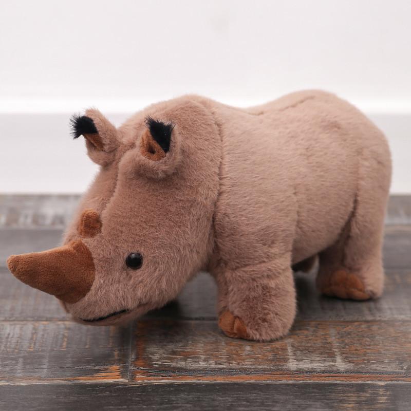 Toy Rhino Plush Stuffed Animal Doll For Kids Gift Cartoon Decoration Bedroom