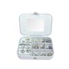 Travel Jewelry Storage Box with Mirror Solid Color Simple Earrings Ring Necklace Jewelry Box Double Layer Household Jewelry Box