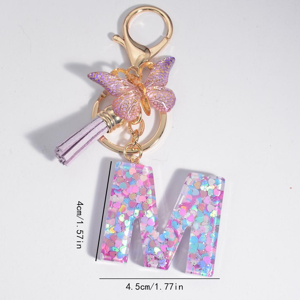 Schmetterling Brief Schlüsselanhänger Anhänger Schlüsselanhänger, Mädchen Accessoires, Schultaschenanhänger