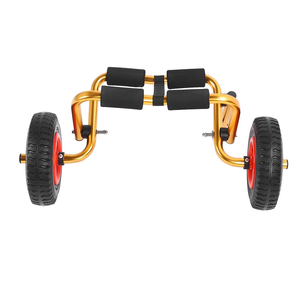 Canoe Carrier Dolly With 10in Solid Tires Adjustable Foldable Aluminum Universal Fit for Kayaking Sm