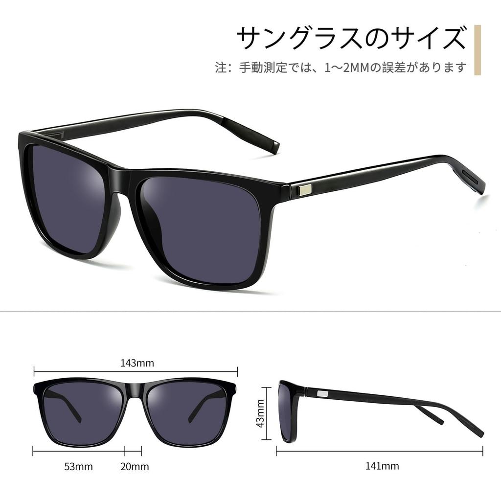 Joopin Photochrome Polarisierte Sonnenbrille mit Vollständigem UV400 Leichte Wellington Geeignet für und Outdoor-Aktivitäten Herrenschutz, 22g, Stil,