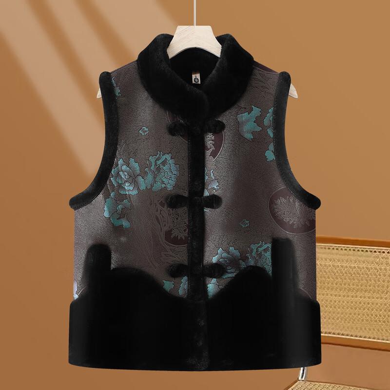 Elderly Women's Chinese Style Warm Winter Vest