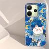 Korean White Cat Vortex Pattern Phone Case for Xiaomi Redmi Note 14 13 12 11 11S 10 10S Pro 9C 13C 14C A5 A3 A4 A3X 9C A1 Cover