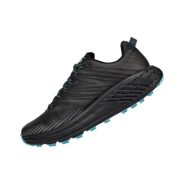 HOKA One One Round Toe Fabric Shock Absorbing Slip Resistant Durable Waterproof Low Top Running Shoes Women Sneaker Black 1106531-ADGG