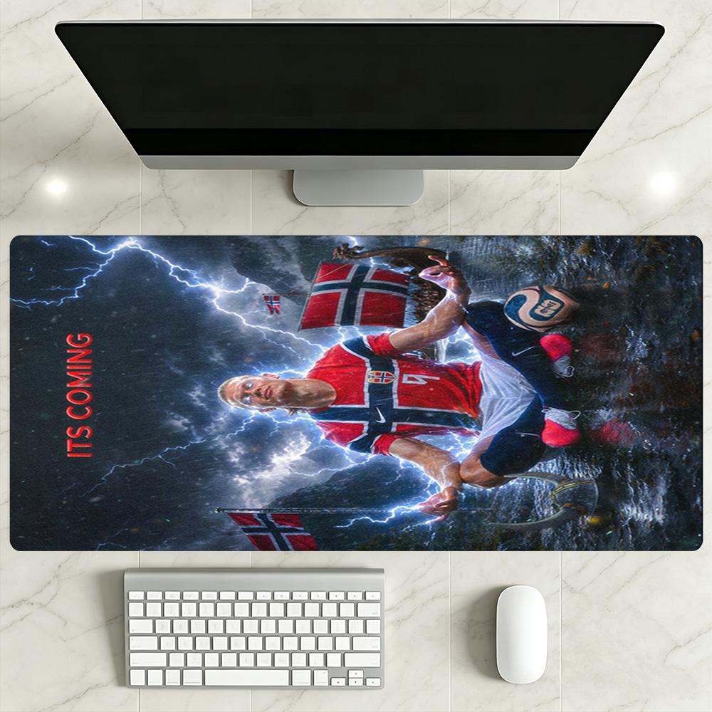 Haaland Large Mouse Pad Desk Mouse Pad Computer Desk Keyboard Mat Non-Slip Rubber Bottom Suitable for Office Gaming PC Laptop