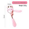 Press Eyelash Curler with Pink Handle & Carbon Steel for Natural Curling – Beauty Tool in Box.