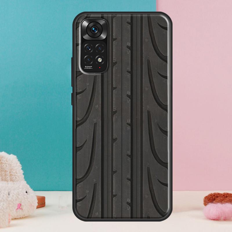 Tire Tread Pattern Case For Xiaomi Redmi Note 14 12 11 9 10 13 Pro 9S 10S 11S 12S Redmi 13C 10C 12C 14C Cover