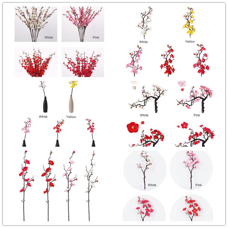 

Artificial Plum Blossom Branch for Outdoor and Living Room Decor Mini Plum Pink