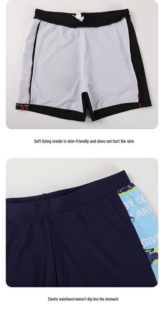 2026 Boys' Quick-Dry Two-Piece Swimsuit Set, Medium & Large Sizes, Customizable, Loose Fit