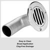 Boat Floor Deck Drain Stainless Steel Heavy Duty Cover Floor Deck Drainage Cover For Marine Yacht Ship Outdoor Bathroom Kitchen