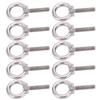 10Pcs Eye Bolt 304 Stainless Steel Lifting Round Ring Screw Fastener Hardware M6x25