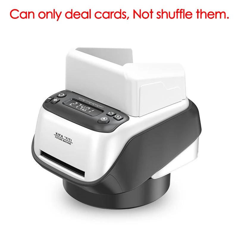 

360° Rotating Playing Cards Dealing Machine Max. 4 Decks Cards Automatic Dispenser 2400mAh Rechargeable Poker Dealer Machine as shown