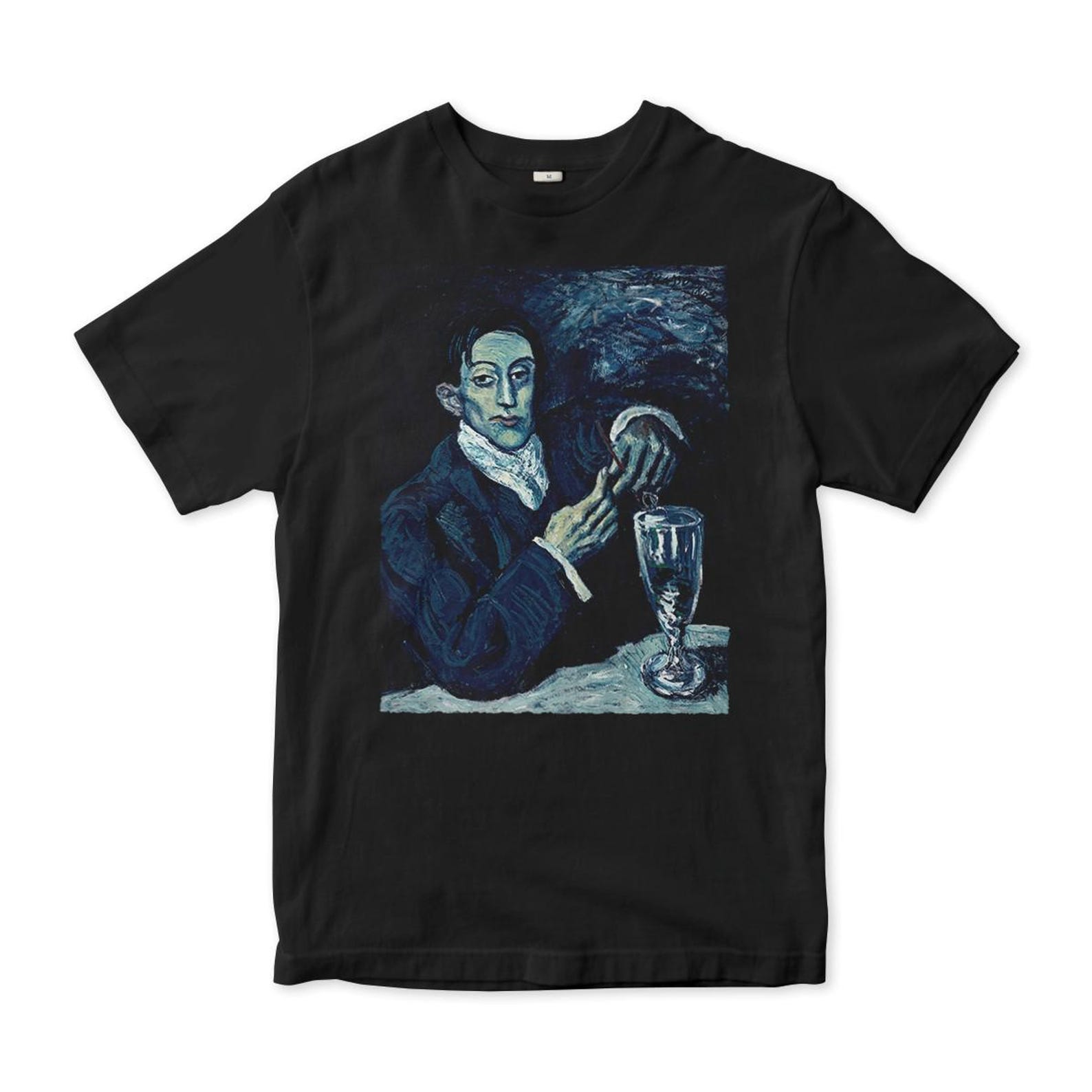 Pablo Picasso The Absinthe Drinker T-Shirt, Men s and Women s Sizes Tee (PBL-021557) 4XL
