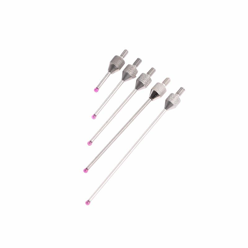 2Mm Ruby Tungsten Steel Head Od 10Mm 20Mm Measure Length M2.5 Thread Micrometer Height Lever Dial Test Gauge Tip Indicator Probe