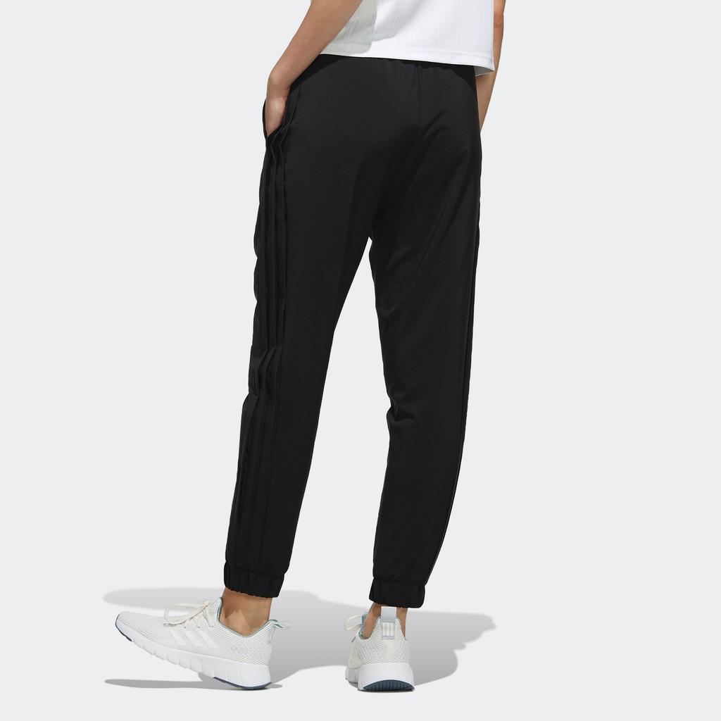 Adidas Solid Color Drawstring Sports Pants Women Bottoms Black EI4254