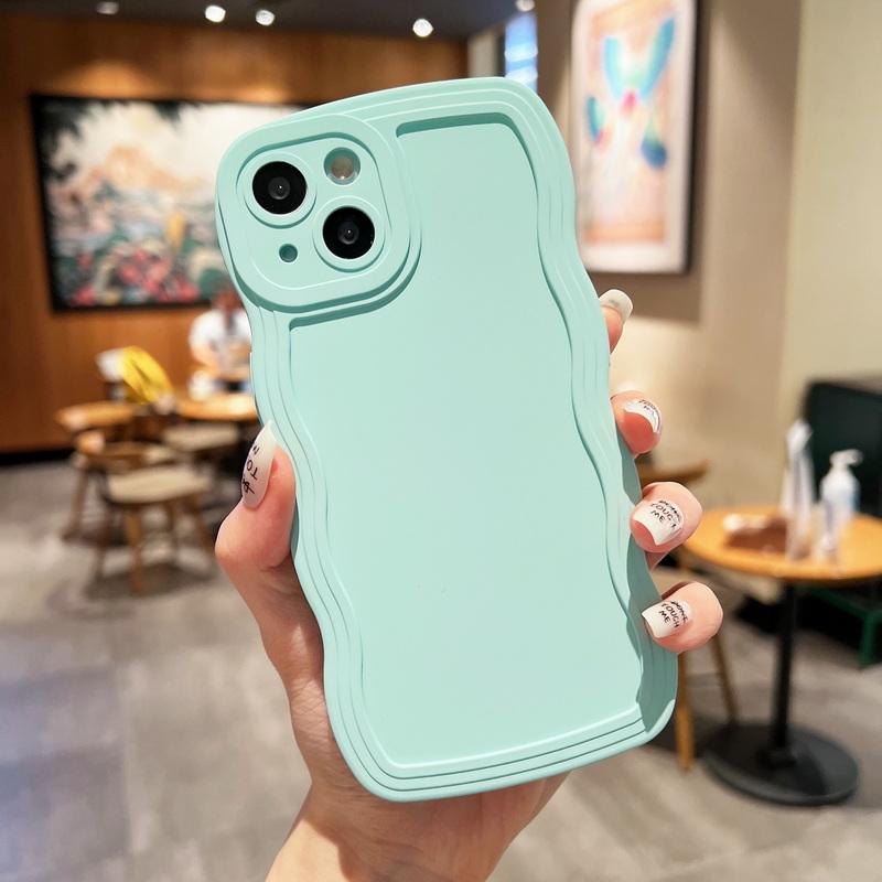 Pro iPhone 16 Pro 15 14 Vlnitý Vzor Pouzdro na Telefon 13 Pro Max 12 11 7 8 XR X XS Max Pouzdro Silikonový Kryt na Ochranu Fotoaparátu