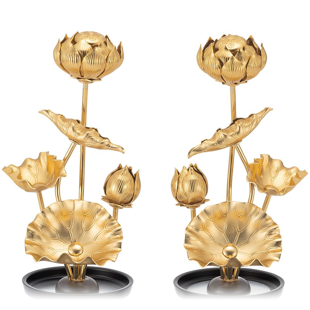 

Buddhist Altar Shop Takita Shoten Jouka 4 Sun (Pair) 14cm High x 8cm Wide Buddhist Altar Accessories, Jouka (Perpetual Flowers) Made in Japan,