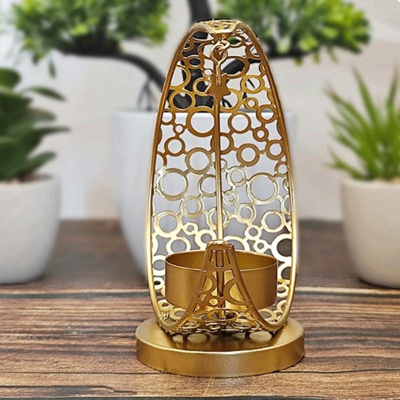 Metal Tealight Candle Holders for Eid Mubaraks Moon Shape Candle Stand Iron Candlestick Home and Parties Event Decors