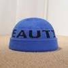 Letter knitted hat autumn and winter warm wool hat men's and women's trendy pullover cold hat multi-color