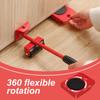 Furniture Lifting And Handling Tool Set, With Adjustable Height Lifting Tool Pole And 4 Wheels, Furniture Handling Cart, Furniture Lift, Mobile Slider
