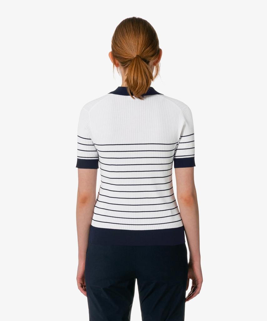 LACOSTE Women'S Textured Striped Polo Sweater Af230E-56G 166