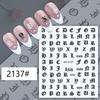 12-Color Gothic Letter 3D Nail Art Stickers: Fluorescent, Hot Stamping, Laser Decals