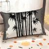 Bamboo Pattern Rectangle Pillowcase Suitable For Sofa Bedroom Car Pillow Cover Cushion Rectangular Back Cushion