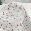 1 Stück Frischer und Dünner Kleiner Floraler Jacquard Punkt Baumwoll Nähstoff Kleidung Kleid Stoff