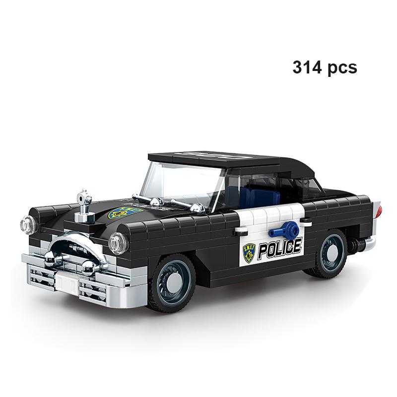 Technical Speed MOC Car City Super Rally Car Building Blocks Bricks Ornament Retro VintageToys For Kids Adults Birthday Gifts