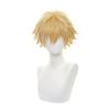 Chainsaw Man Denji Cosplay Costume Perucă Mens Anime Halloween Auriu Păr Scurt