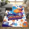 Bluey's Soccer Fun Customizable Name Area Rug Perfect for Dormitory Decorate room Entryway Playrooms Anti-slip Rug Office home decor Gift for Festival
